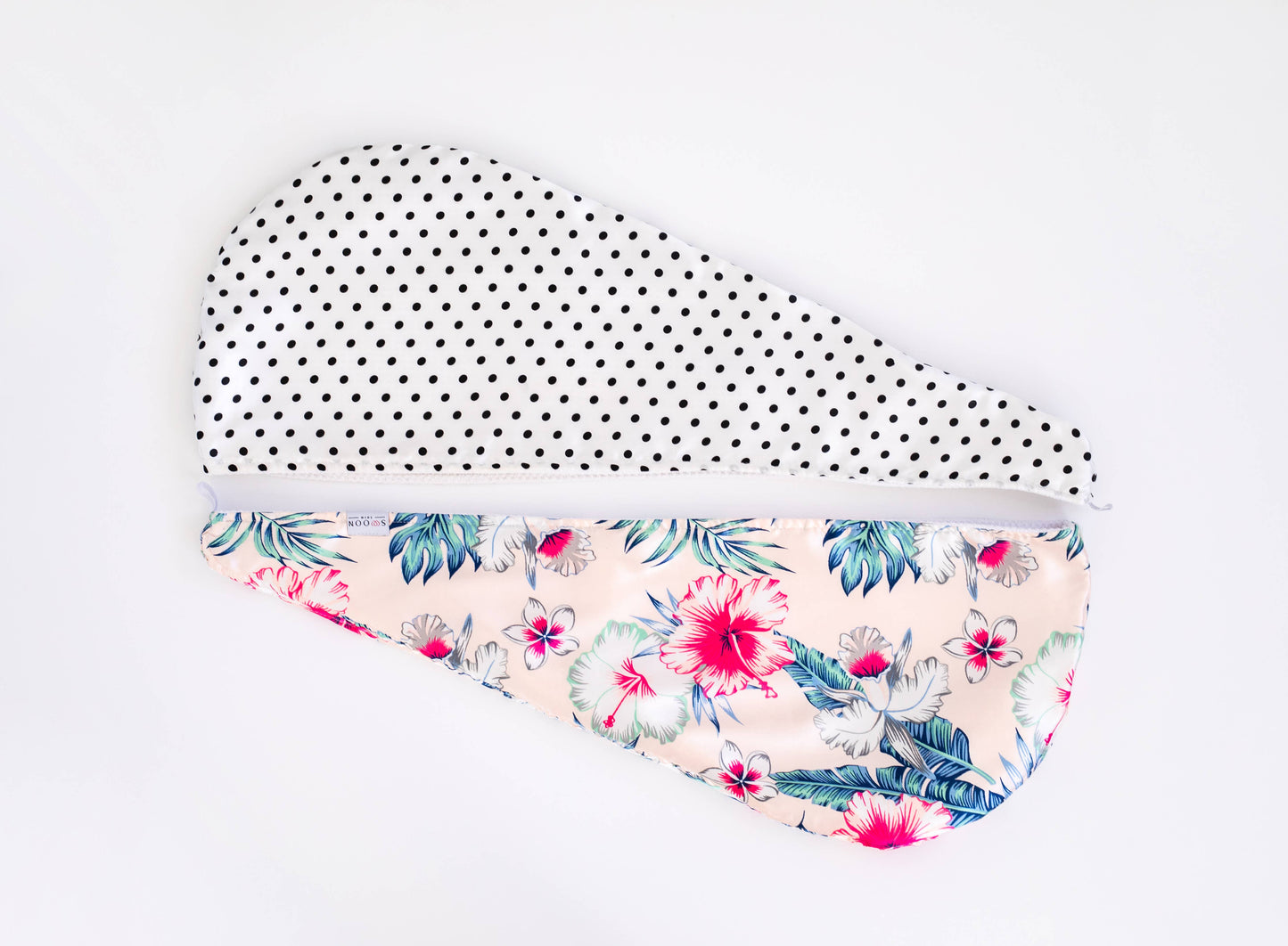 Satin & Microfibre Hair Towel: Polka Dot