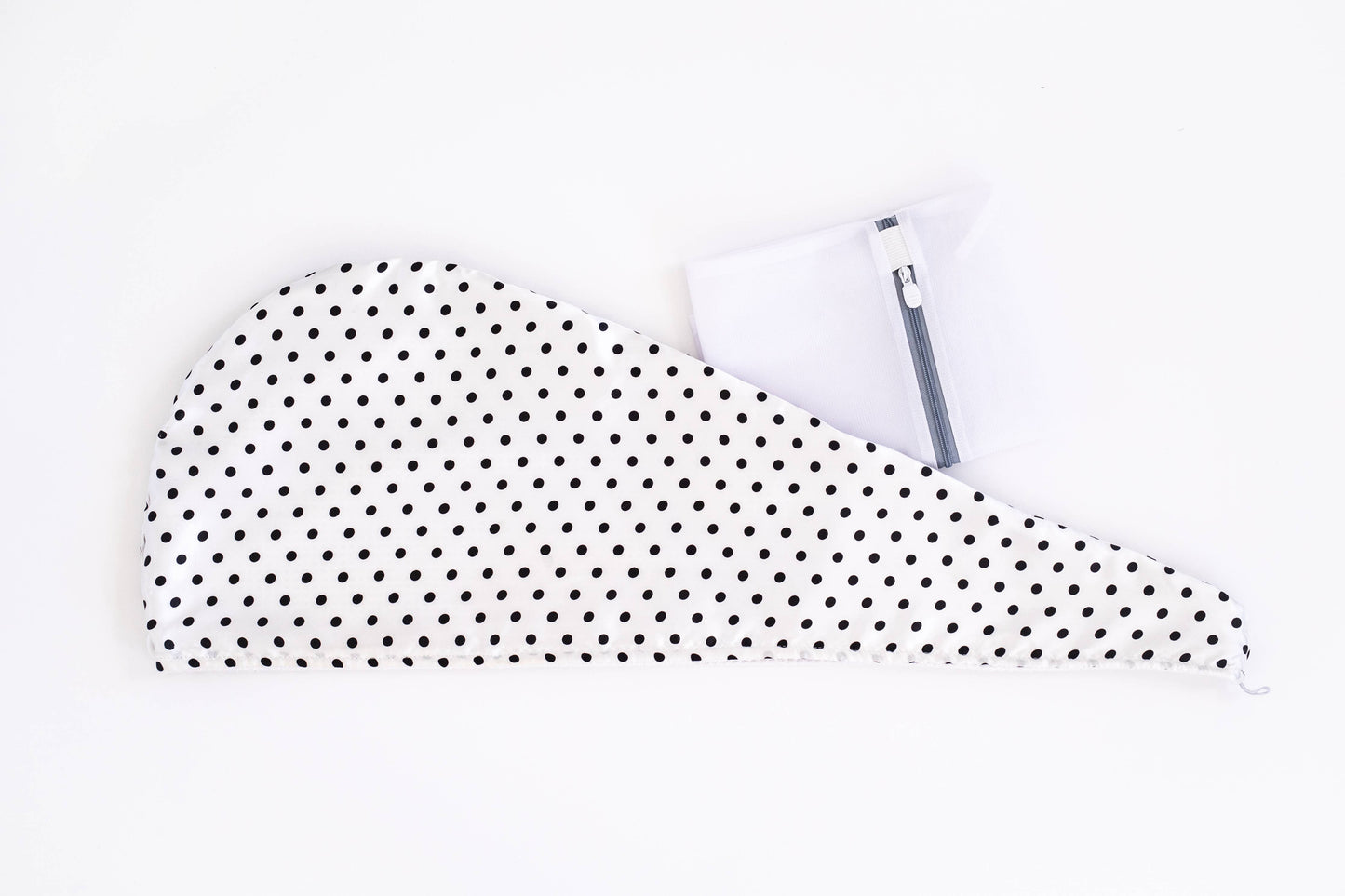 Satin & Microfibre Hair Towel: Polka Dot