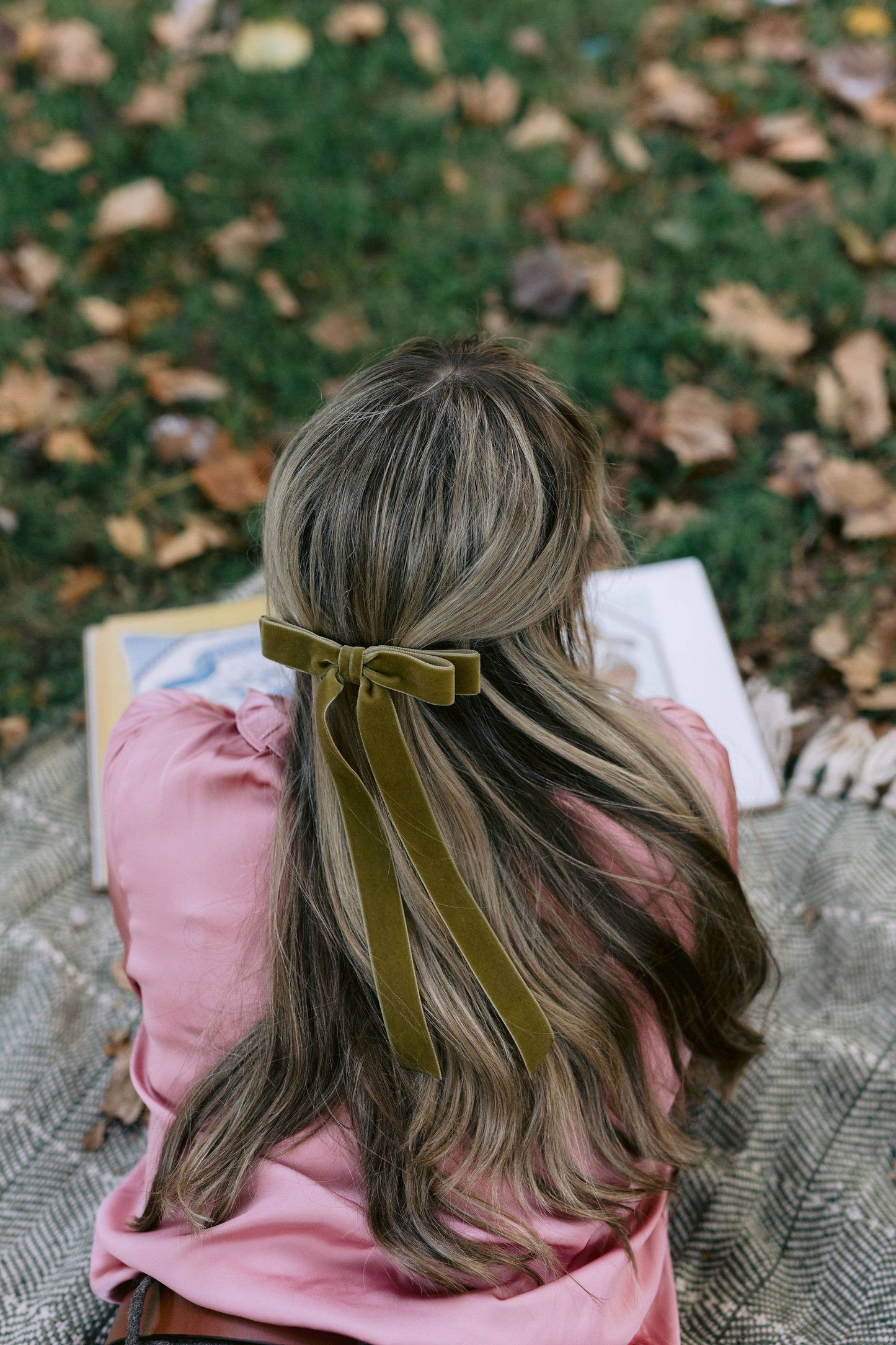 Bow Barrette-Long Velvet | Alice Bow: Gingerbread