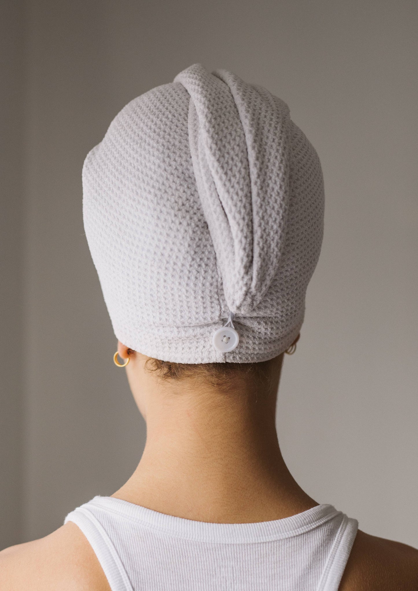 Satin & Microfibre Hair Towel: Polka Dot