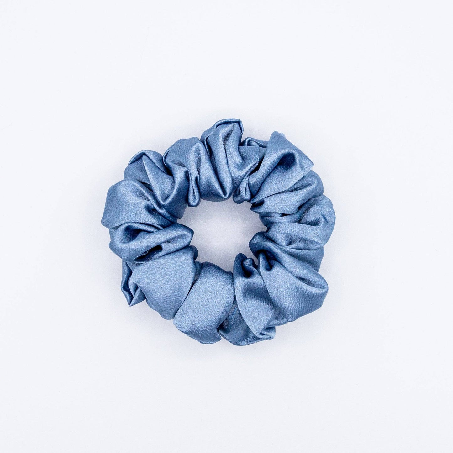 Blue Berry Satin Scrunchie