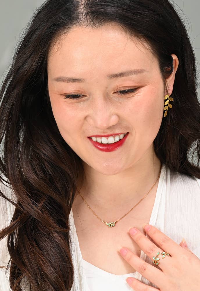 Starfish Project- Flourish Vine Leaf Earrings