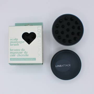 Silicone Scalp Massager Brush - Black