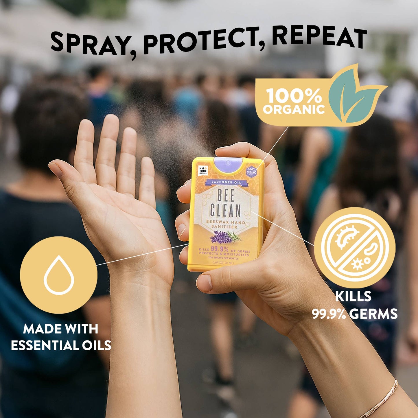 Bee Clean Organic Beeswax Hand Sanitizer