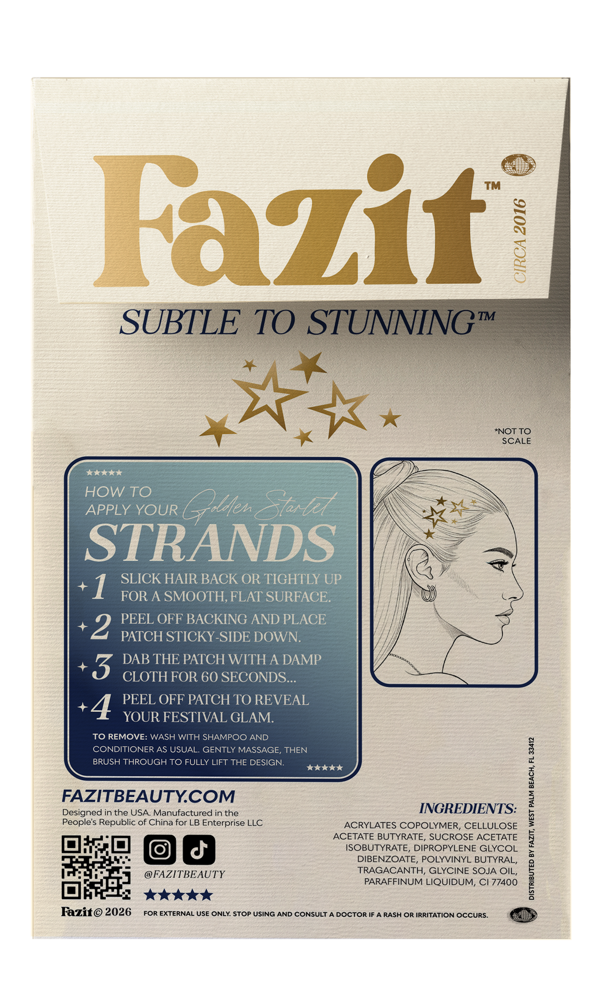 Fazit Golden Stars Hair Tattoo.