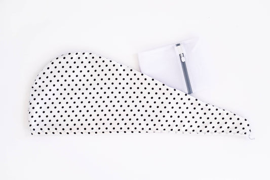 Satin & Microfibre Hair Towel: Polka Dot