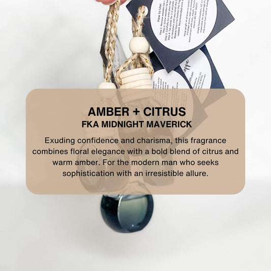 Car Diffuser – Amber + Citrus