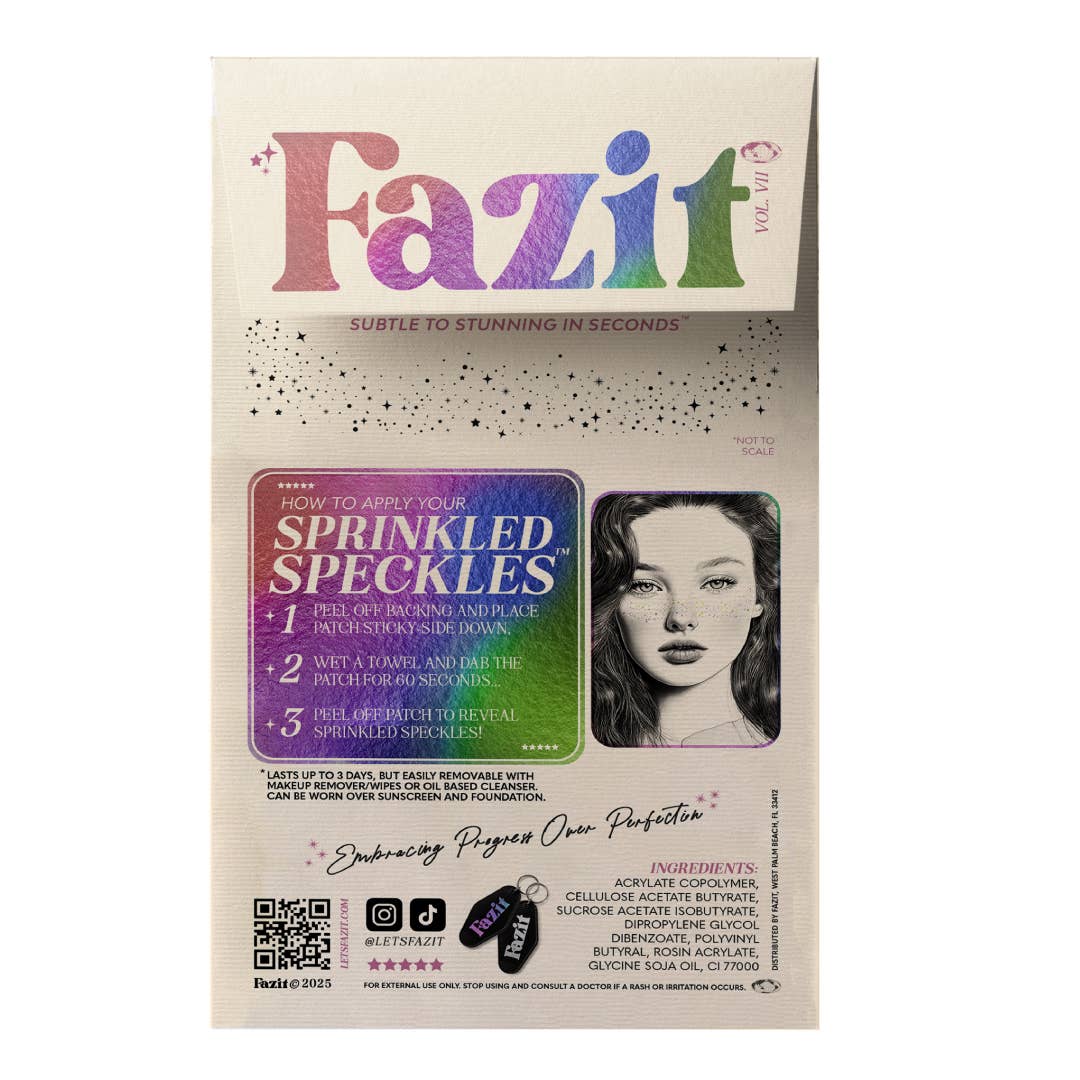 Fazit Sprinkled Speckles Rainbow Glitter.