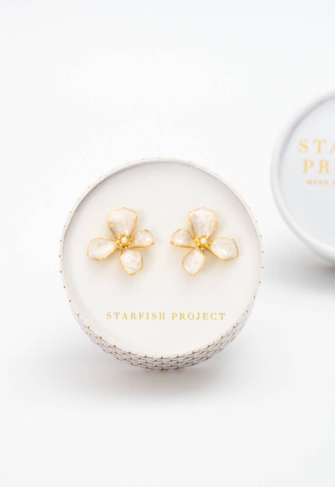 Starfish Project- Hope in Bloom Flower Earrings in Tuscan Tan
