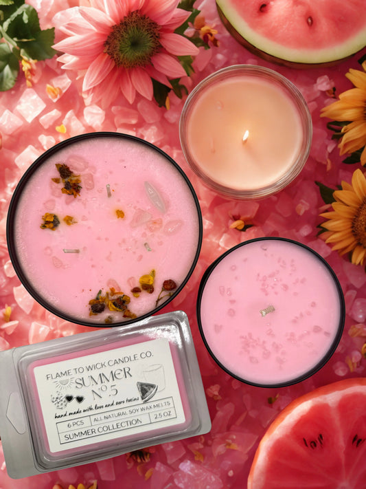 Flame to Wick Candle- SUMMER NO 5- 7.5 oz