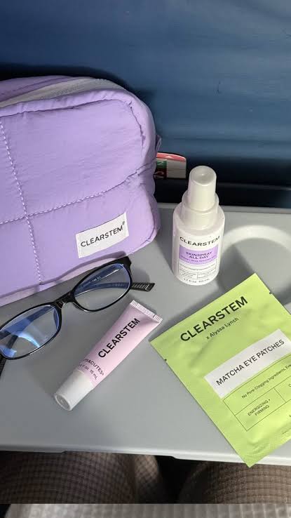 Clearstem purple make up bag