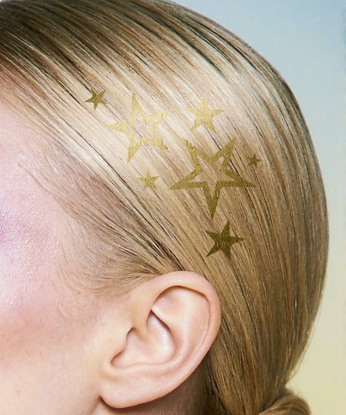 Fazit Golden Stars Hair Tattoo.