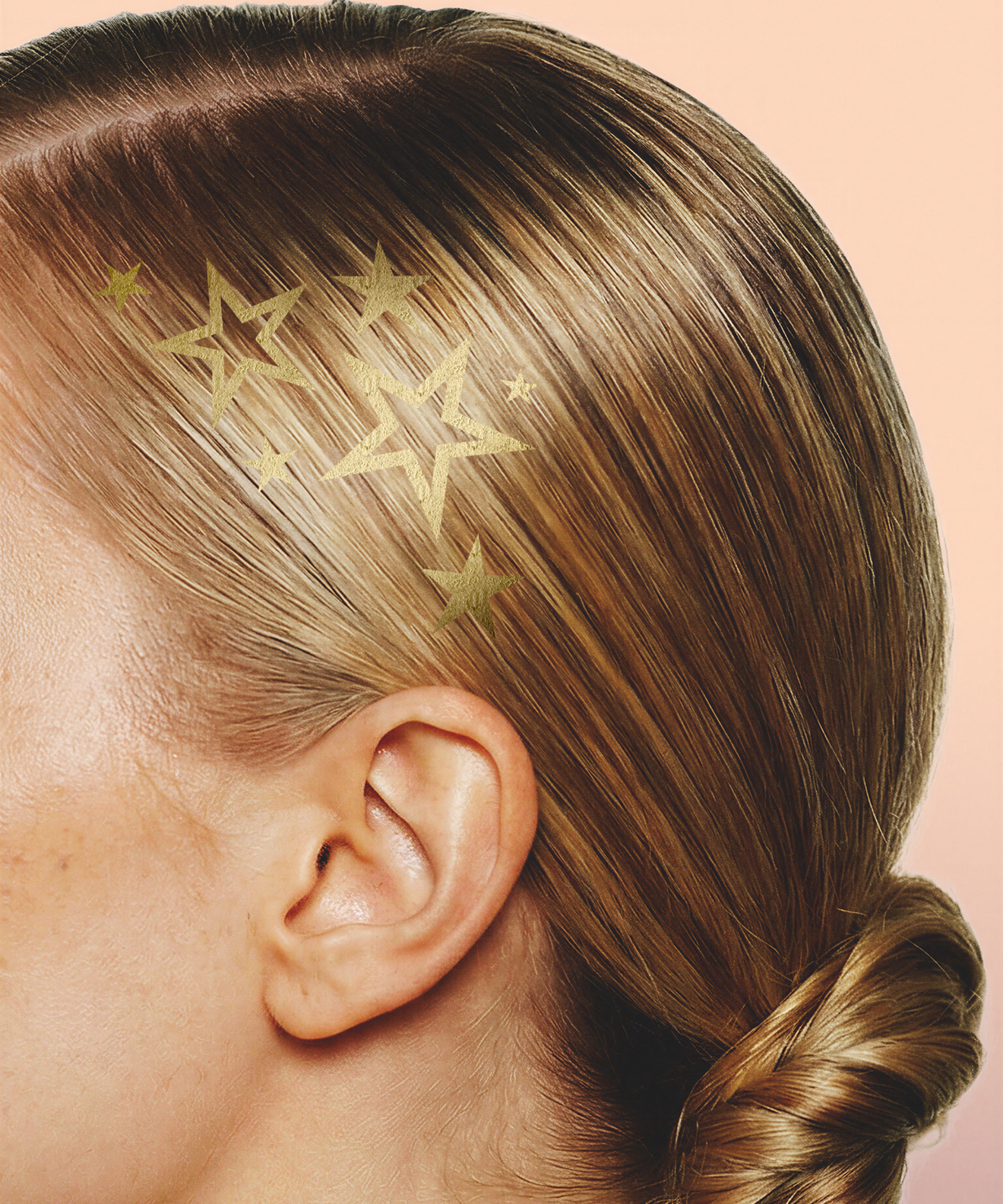Fazit Golden Stars Hair Tattoo.