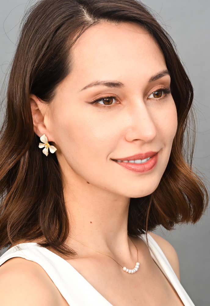 Starfish Project- Hope in Bloom Flower Earrings in Tuscan Tan