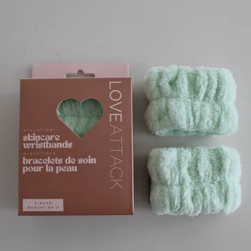 Microfiber Skincare Wristband Set - Green